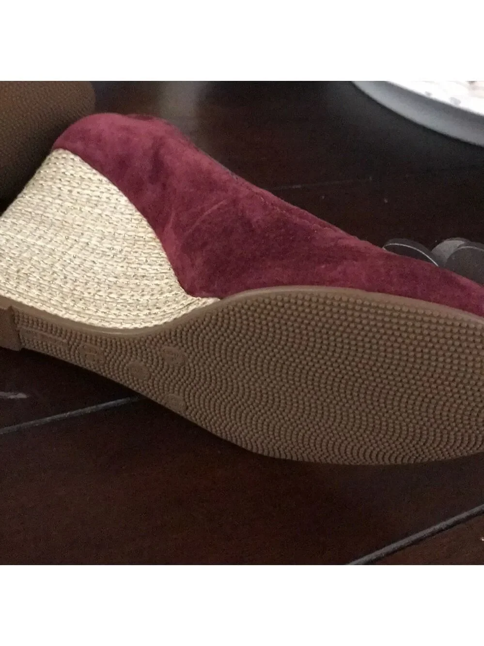 Suede wedges